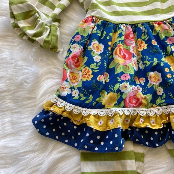 Counting Daisies Striped Floral Print Ruffle 2 Piece Set - Picture 6 of 15